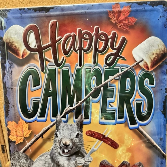 Happy Campers Metal Sign by Wack JQ New Sealed - Picture 3 of 4